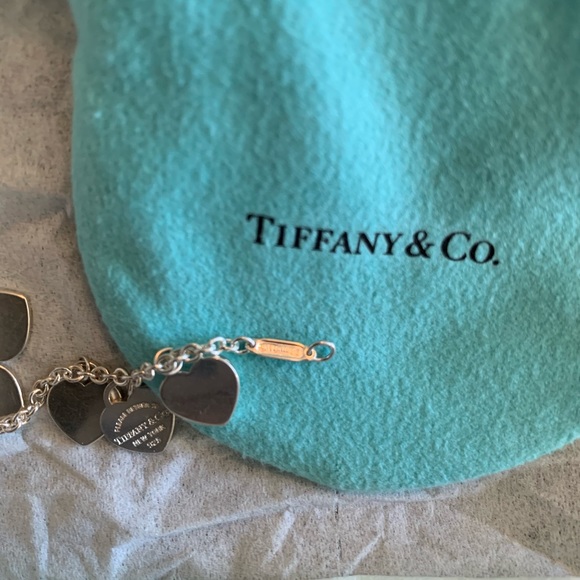 Item # C10 - TIFFANY & CO RARE MINI MULTI HEART BRACELET - Picture 6 of 9